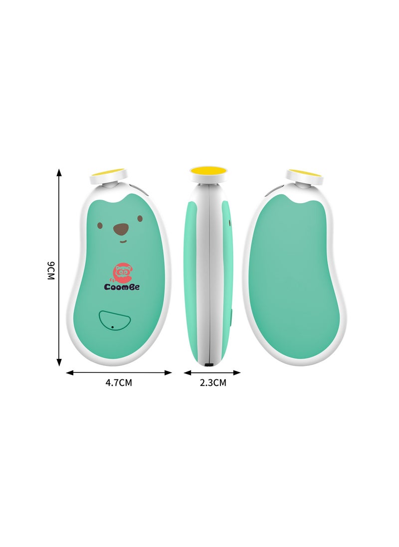 CoomBe Rechargeable Electric Baby Nail File/Nail Trimmer/Nail Cutter/Nail Clipper With Night Light and 6 Filing Heads for Baby and Adult  - Image 3