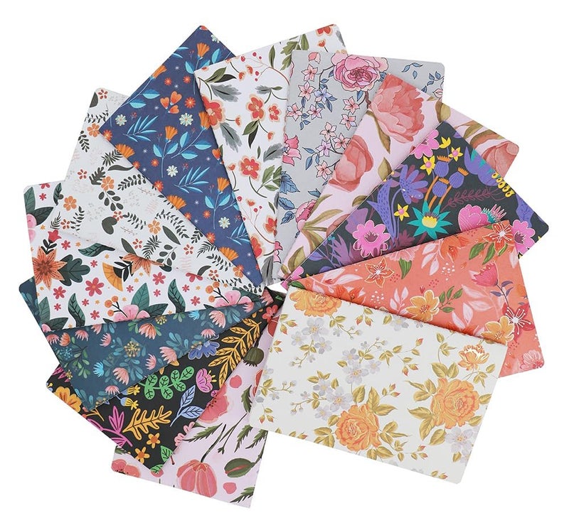 Wotion Composition Notebook Journals -12 Pack with 60 Lined Pages, 30 Sheets, Sewn Binding, Hard Cover Books Embossed Cover in Floral Bliss Pattern (5.75 x 8.35 Inches) for School, Office, or At-Home Use - Image 1