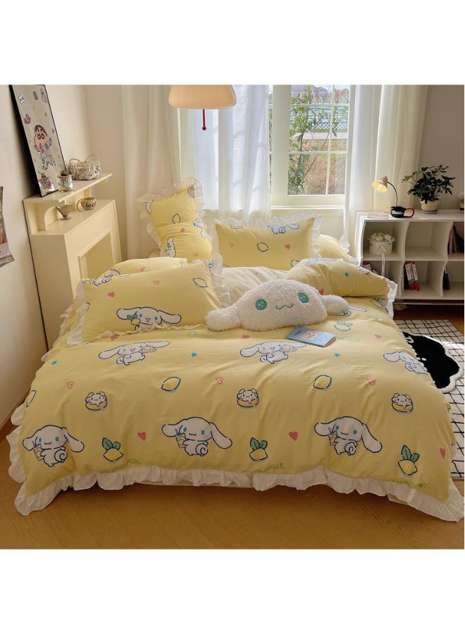 4-Piece Cinnamoroll Cotton Comfortable Set Bed Sheet Set Children'S Day Gift Birthday Gift 200X230cm - Image 1