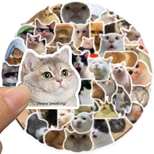 LCCZRY 50Pcs Cat Stickers Pack, Kawaii Vinyl Waterproof Stickers for Laptop, Water Bottle, Skateboard, Luggage, Car Bumper - Cute Cat Designs for Girls, Kids, Teens - Image 5