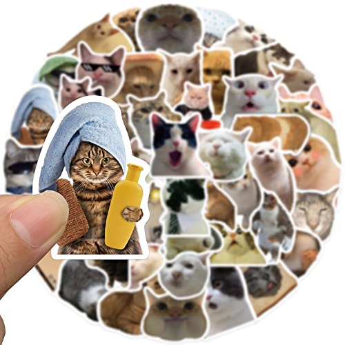 LCCZRY 50Pcs Cat Stickers Pack, Kawaii Vinyl Waterproof Stickers for Laptop, Water Bottle, Skateboard, Luggage, Car Bumper - Cute Cat Designs for Girls, Kids, Teens - Image 4