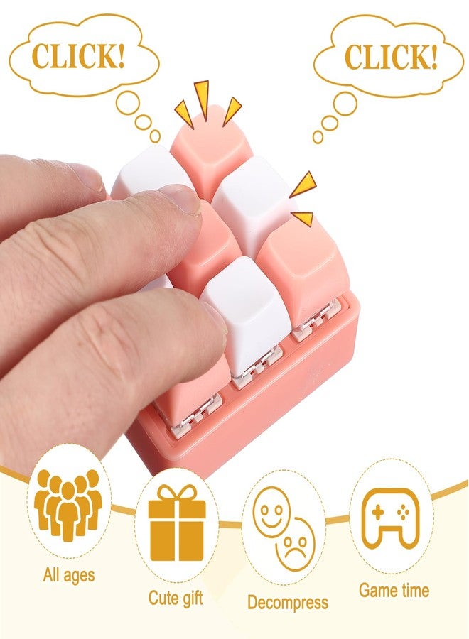 PATIKIL Keyboard Fidget Keychain, Keyboard Fidget Toy Button Finger Clicker Decompression Toys, Stress Relieve Gifts for Adult to Relieve Stress Pass The Time, Style Q - Image 4