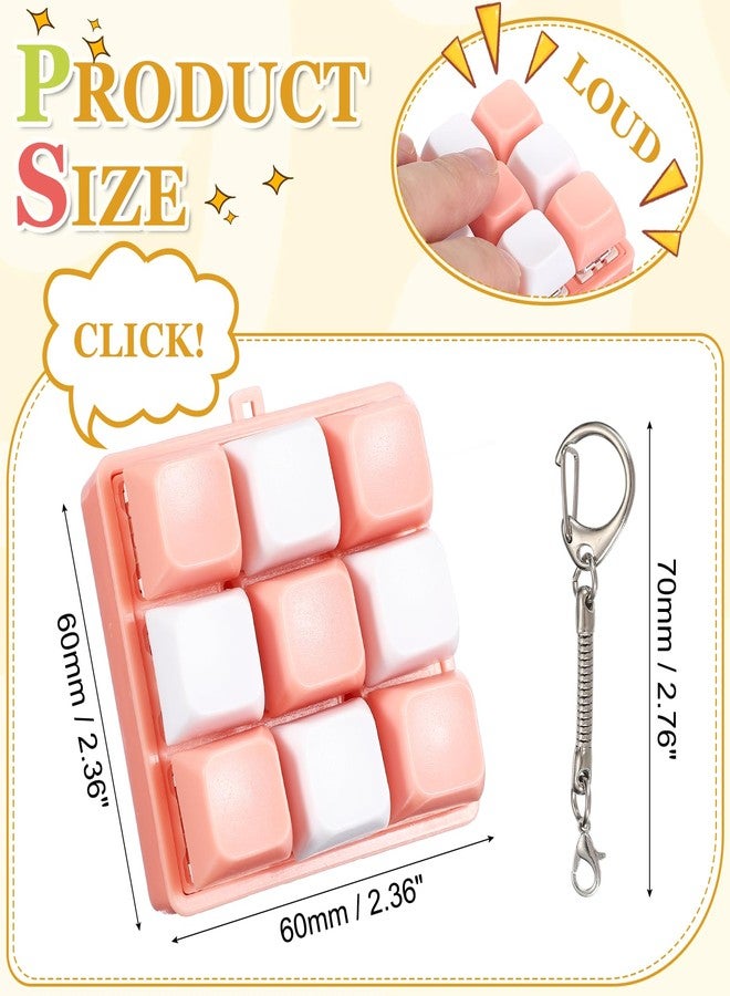 PATIKIL Keyboard Fidget Keychain, Keyboard Fidget Toy Button Finger Clicker Decompression Toys, Stress Relieve Gifts for Adult to Relieve Stress Pass The Time, Style Q - Image 2