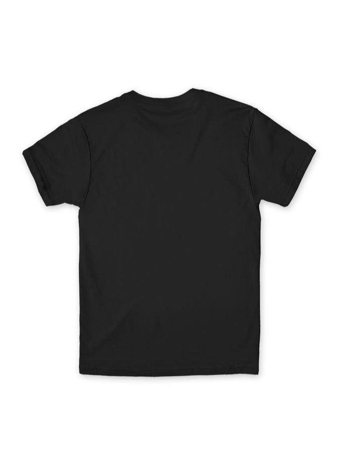 THREADCURRY Samurai Boys Black Printed Round Neck T-shirt