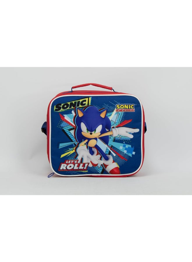 SunCe Super Sonic Insulated Zipper Closure Lunch Tote Blue and Red 9.05 x 3.54 x 10.63 Inch SUNS-2251SOE  - Image 1