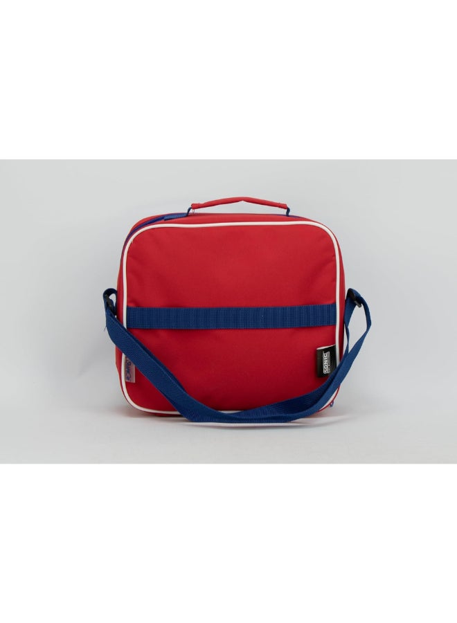 SunCe Super Sonic Insulated Zipper Closure Lunch Tote Blue and Red 9.05 x 3.54 x 10.63 Inch SUNS-2251SOE  - Image 4
