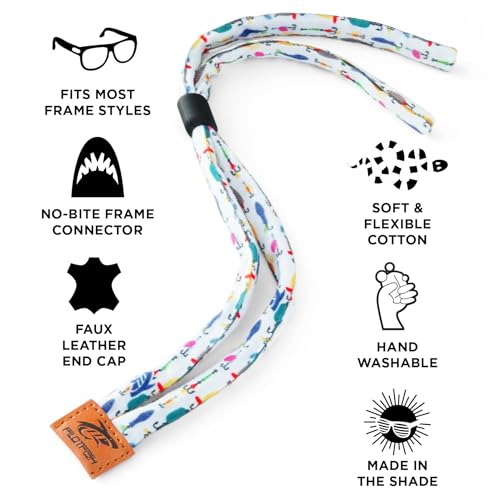 Pilotfish Premium Cotton Eyewear Retainer Sunglass Strap - Multiple Design Options - Soft & Durable Sunglass Holder - Image 2