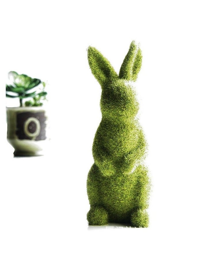 PEI  AN European Resin Simulation Plush Rabbit Home Garden Courtyard Grassland Outdoor Window Shooting Easter Ornaments  - Image 2
