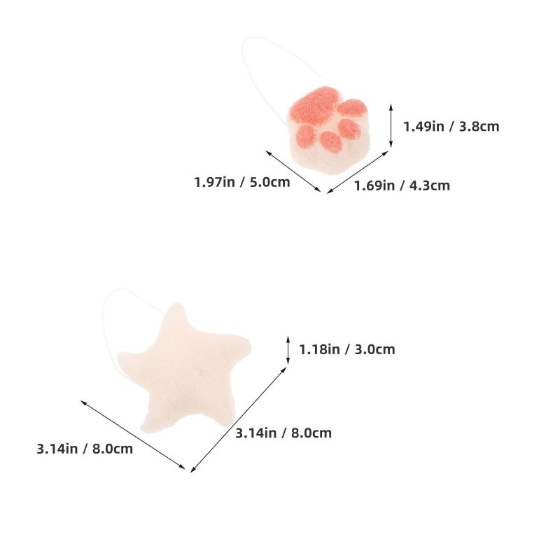 Natural Konjac Bath Sponge Set 2pcs Sea Star and Cat Paw Shapes Soft Gentle for Newborn Shower Face - Image 3