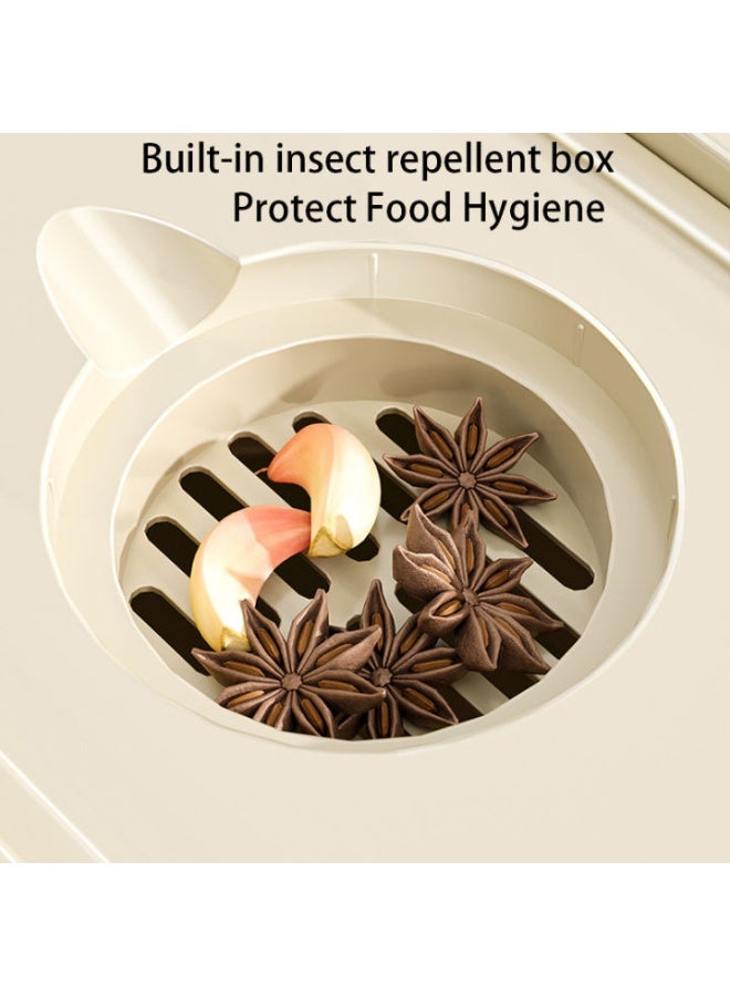 Rice bucket 5kg/10kg Nordic Rice Storage Box with Time Scale Narrow Type Rice Bucket Household sealed rice tank Barrel Sealed Dispenser for Flour Grains Kitchen Storage Container Insect-Proof - Image 5