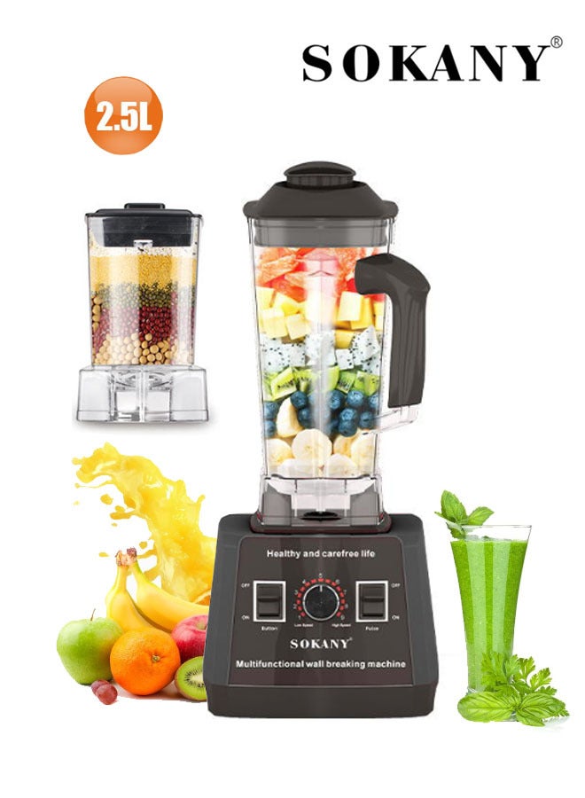 sokany 9 Speeds Countertop Blenders,2 in 1 Electric Blender,2.5L Large Capactiy Professional Food Blender for Kitchen Smoothies Shakes Ice Crushing Frozen Fruits Soups,5000W,SK-666 - Image 1