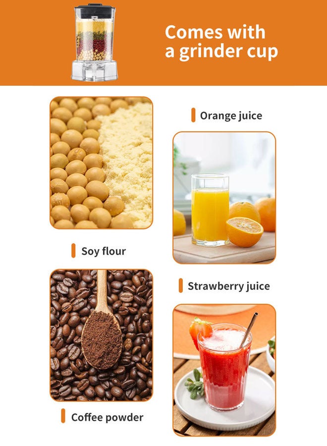 sokany 9 Speeds Countertop Blenders,2 in 1 Electric Blender,2.5L Large Capactiy Professional Food Blender for Kitchen Smoothies Shakes Ice Crushing Frozen Fruits Soups,5000W,SK-666 - Image 5