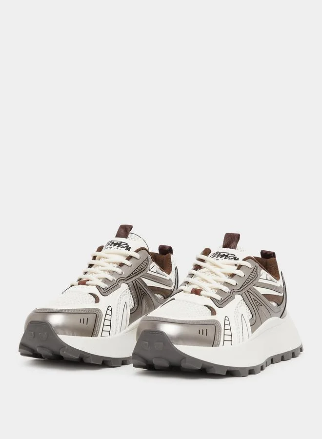 Styli Styli Chunky Sole Lace Up Sneakers