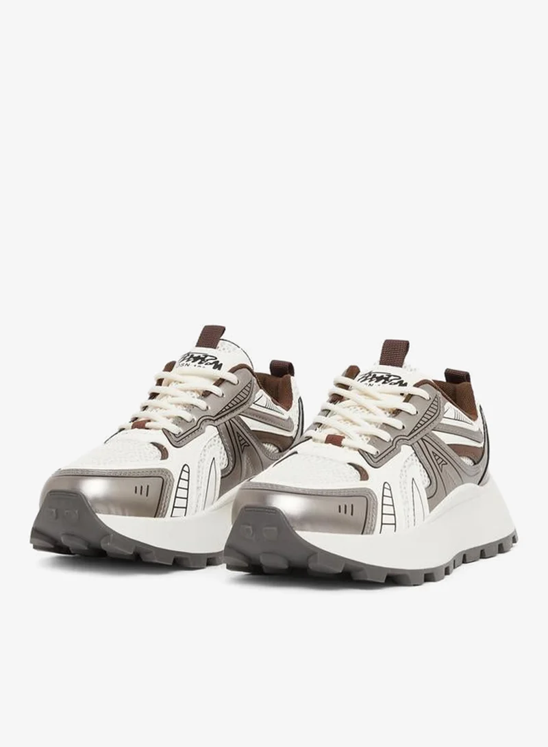 Styli Active Chunky Sole Lace Up Sneakers