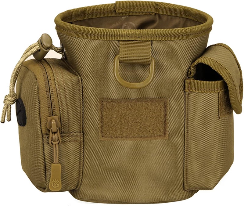 cheekyglo Vintage Holster Waist Pouch Fanny Pack Casual Dog Walking Bag Puppy Training Treat Snack Bait Pet Feed Waist Pocket,Brown - Image 5