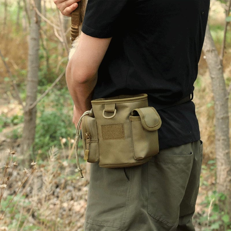 cheekyglo Vintage Holster Waist Pouch Fanny Pack Casual Dog Walking Bag Puppy Training Treat Snack Bait Pet Feed Waist Pocket,Brown - Image 1