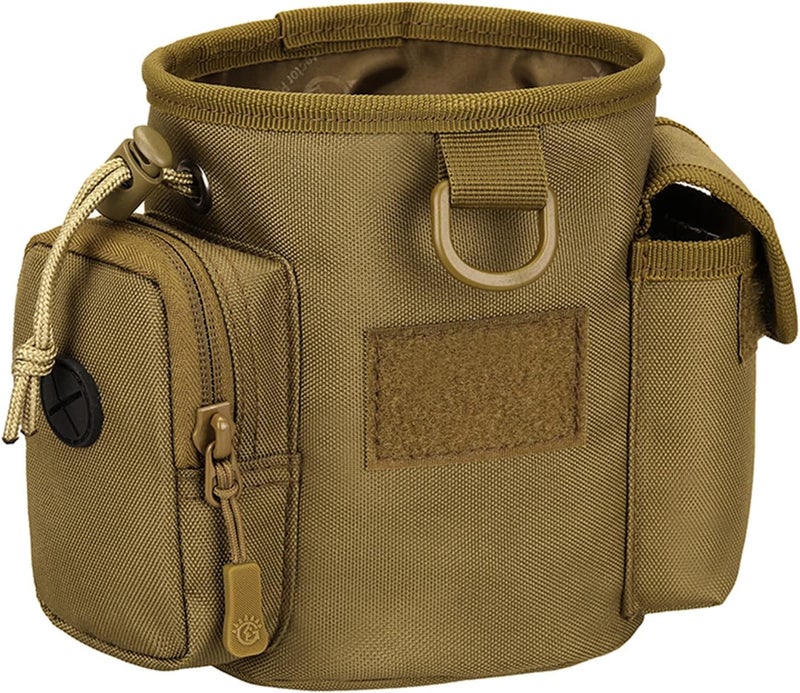 cheekyglo Vintage Holster Waist Pouch Fanny Pack Casual Dog Walking Bag Puppy Training Treat Snack Bait Pet Feed Waist Pocket,Brown - Image 3