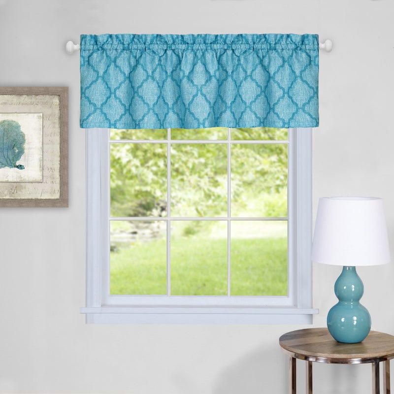 Achim Home Furnishings Colby Valance 58 x 14 Turquoise