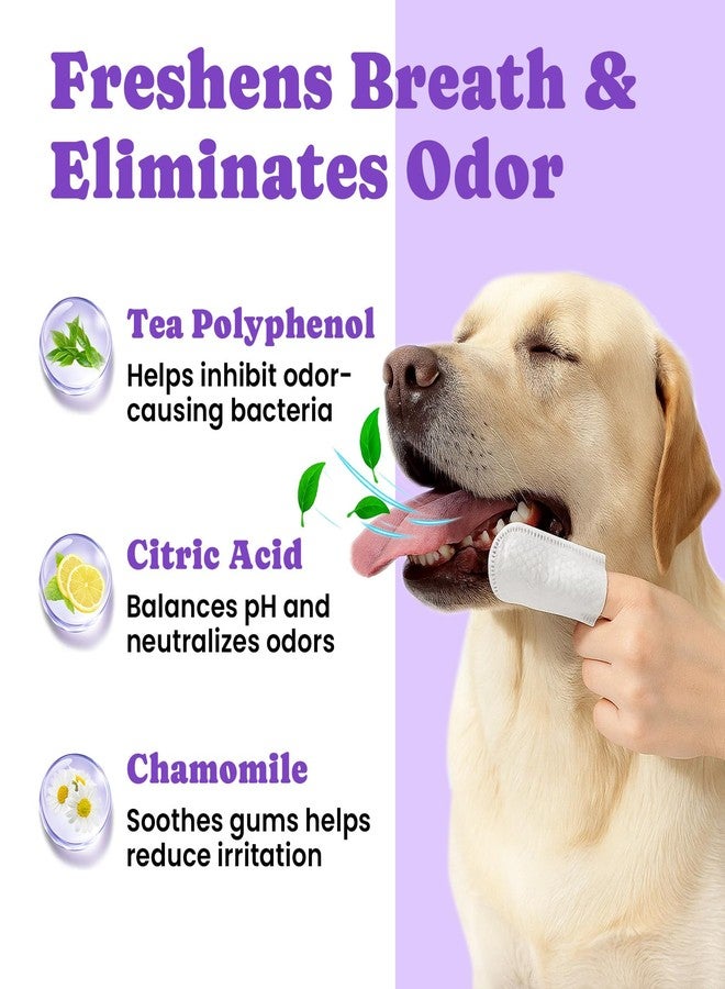 BuddyCheer No-Rinse Dog Dental Care Wipes, Cat & Dog tooth brushing kit, Dog Wipes for Pet & Cat Teeth Cleaning, Dog toothbrush Finger Dental Wipes to Remove Plaque & Tartar, Disposable Dog Wipes - 50 Count - Image 5