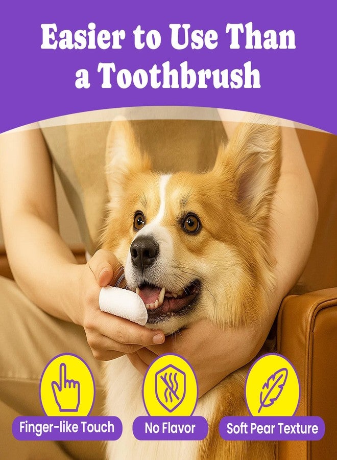 BuddyCheer No-Rinse Dog Dental Care Wipes, Cat & Dog tooth brushing kit, Dog Wipes for Pet & Cat Teeth Cleaning, Dog toothbrush Finger Dental Wipes to Remove Plaque & Tartar, Disposable Dog Wipes - 50 Count - Image 3
