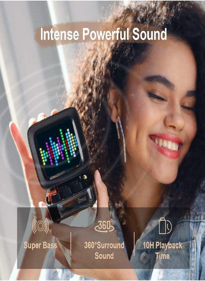 Divoom Divoom Ditoo Retro Pixel Art Game Bluetooth Speaker with 16X16 LED App Controlled Front Screen (Black)  - Image 3