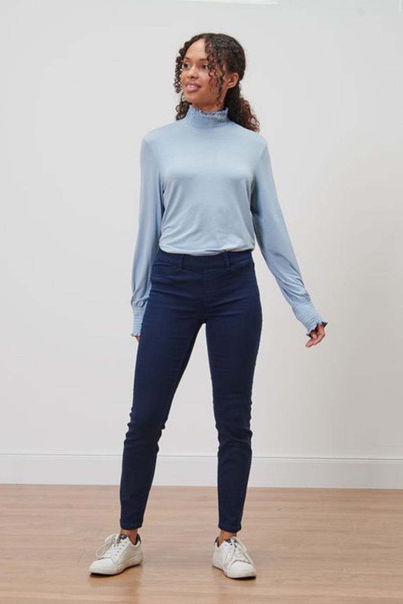 Tchibo بنطلون نسائي ضيق بتصميم مستقيم، لون كحلي - Image 1