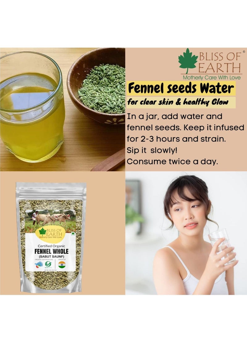 BLISS OF EARTH - 1KG Fennel seed Saunf Indian Spice Fresh & Sweet Great for Weight loss digestive health or Cooking - Image 1