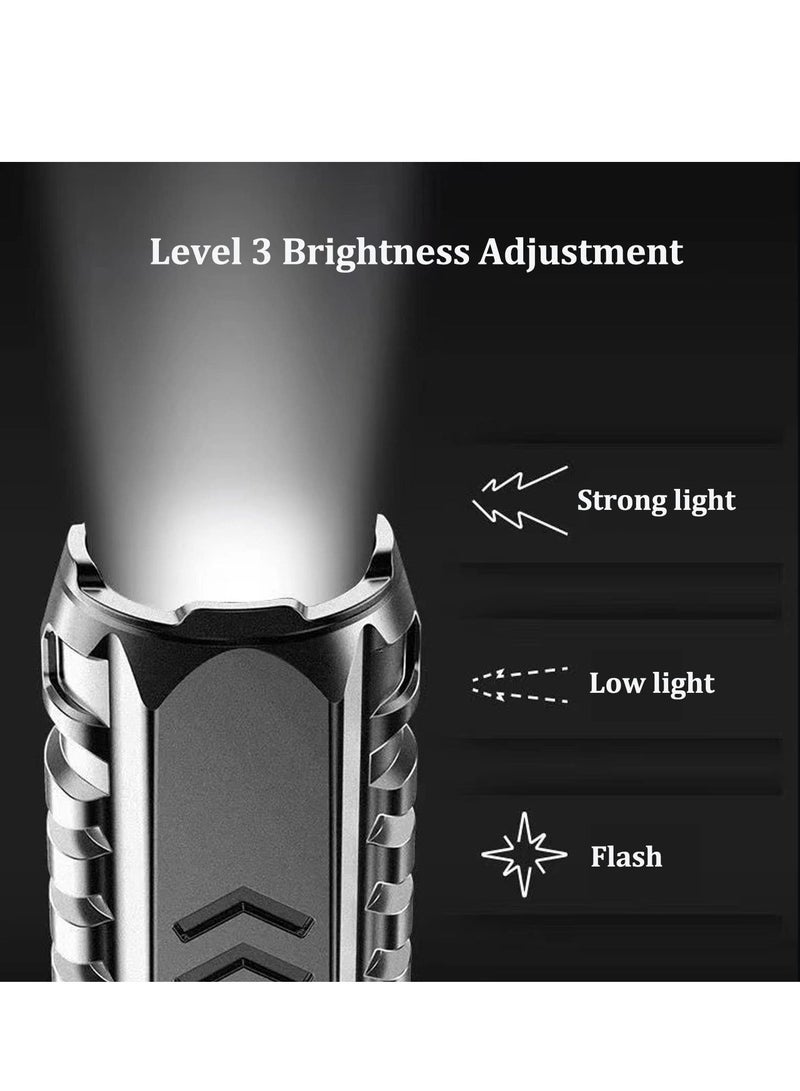 Flashlights, 2 Pcs Mini Special Forces Strong Light Flashlight, Multifunctional Rechargeable Flashlight, Super Bright Flashlight, Best Camping, Outdoor, Emergency, Everyday Carry - Image 5
