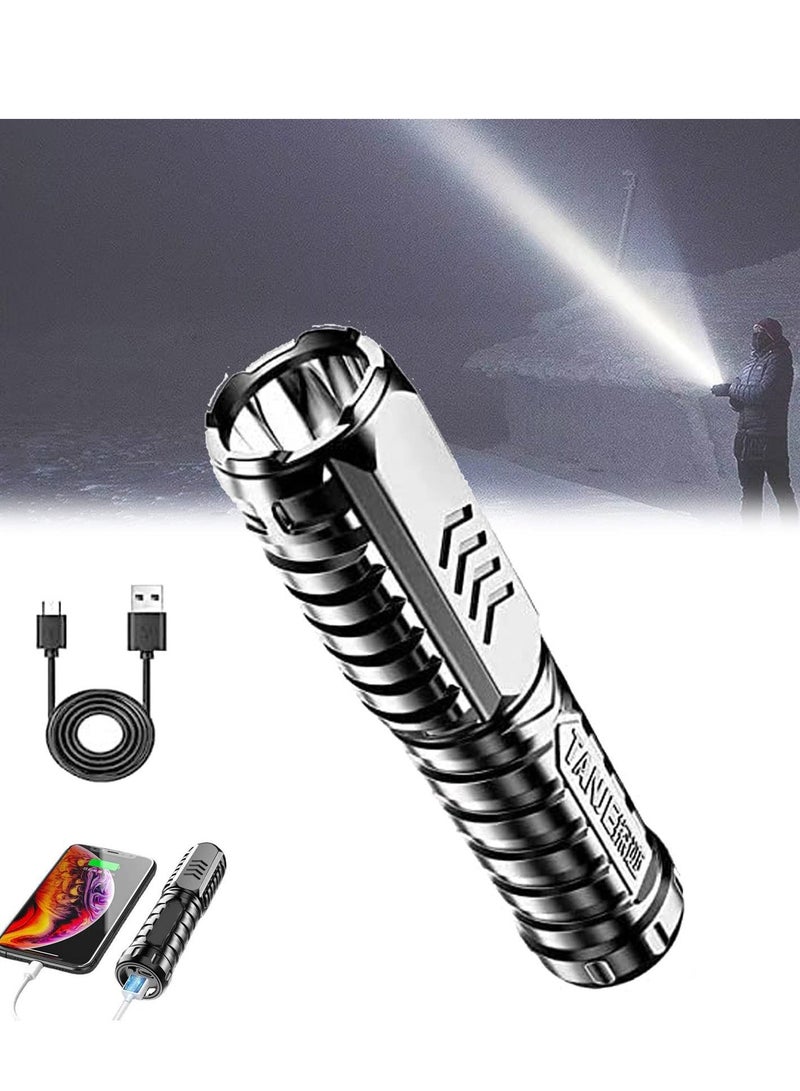 Flashlights, 2 Pcs Mini Special Forces Strong Light Flashlight, Multifunctional Rechargeable Flashlight, Super Bright Flashlight, Best Camping, Outdoor, Emergency, Everyday Carry - Image 1