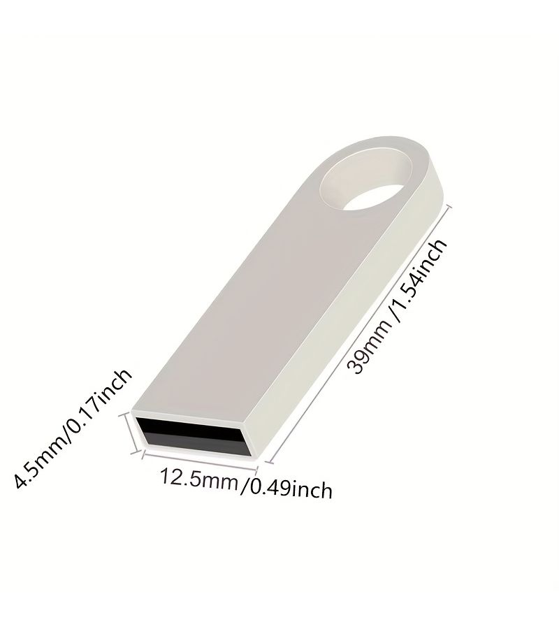 1 Gray USB 2.0 Metal Flash Drive 4GB Pen Drive Stick Storage Key - Image 2