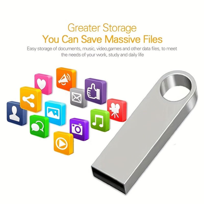 1 Gray USB 2.0 Metal Flash Drive 4GB Pen Drive Stick Storage Key - Image 4