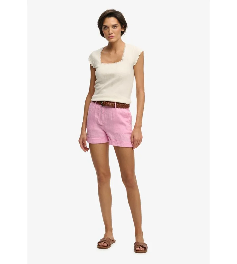 Superdry Mid Rise Linen Shorts