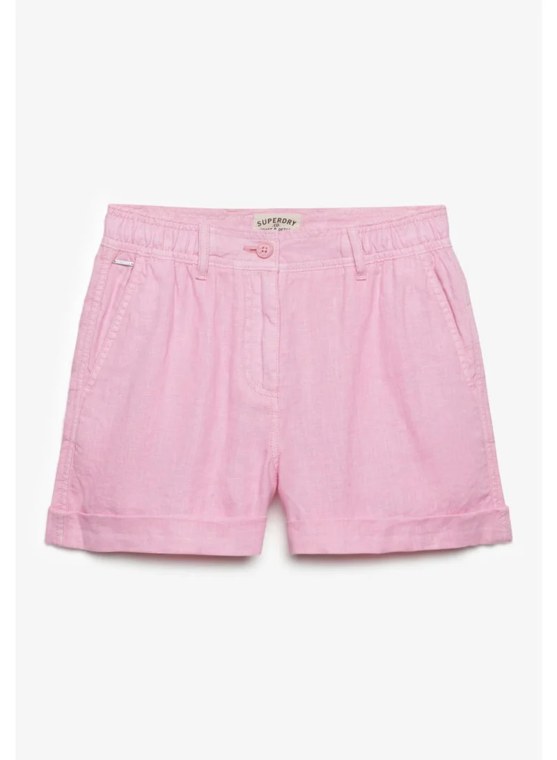 سوبر دراي Mid Rise Linen Shorts