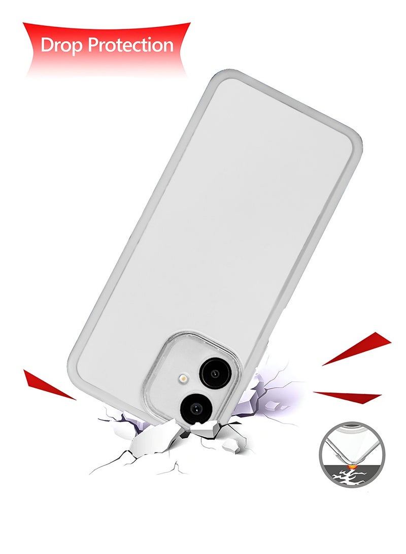 دبليو تيك سامسونج جالاكسي M06 / سامسونج جالاكسي F06 5G 2025 ناعم شفاف TPU سيليكون هاتف رفيع للغاية أنيق مطلي بالكهرباء غطاء العلبة الخلفية للكاميرا - أبيض - Image 3