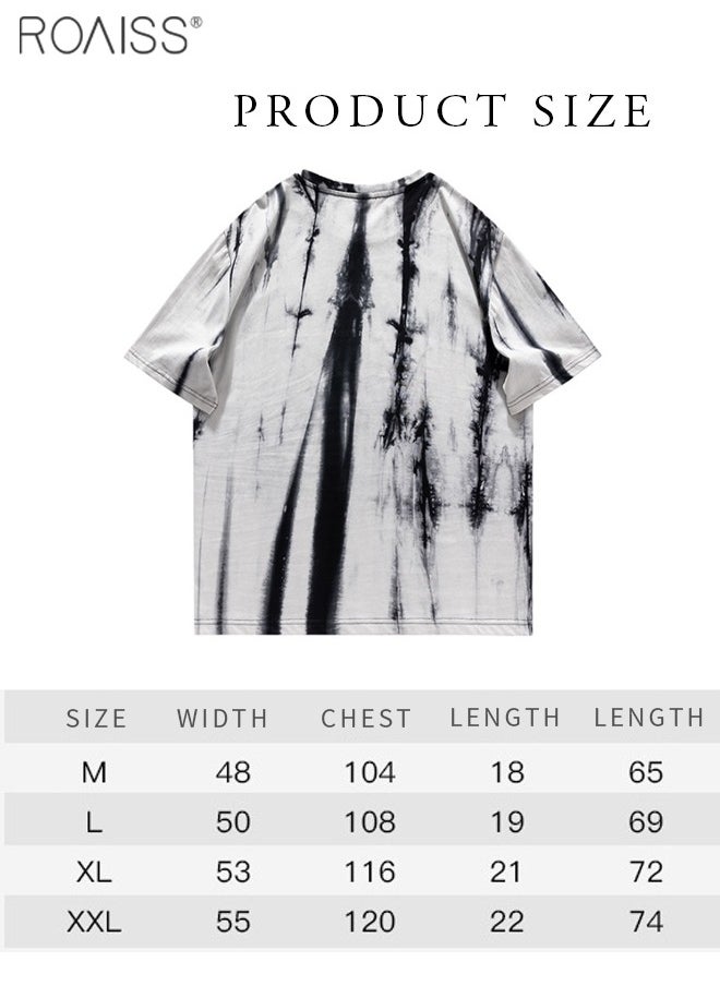 Tie Dye Tee Mens Fashion Casual Basic Short Sleeve Henley T-Shirts