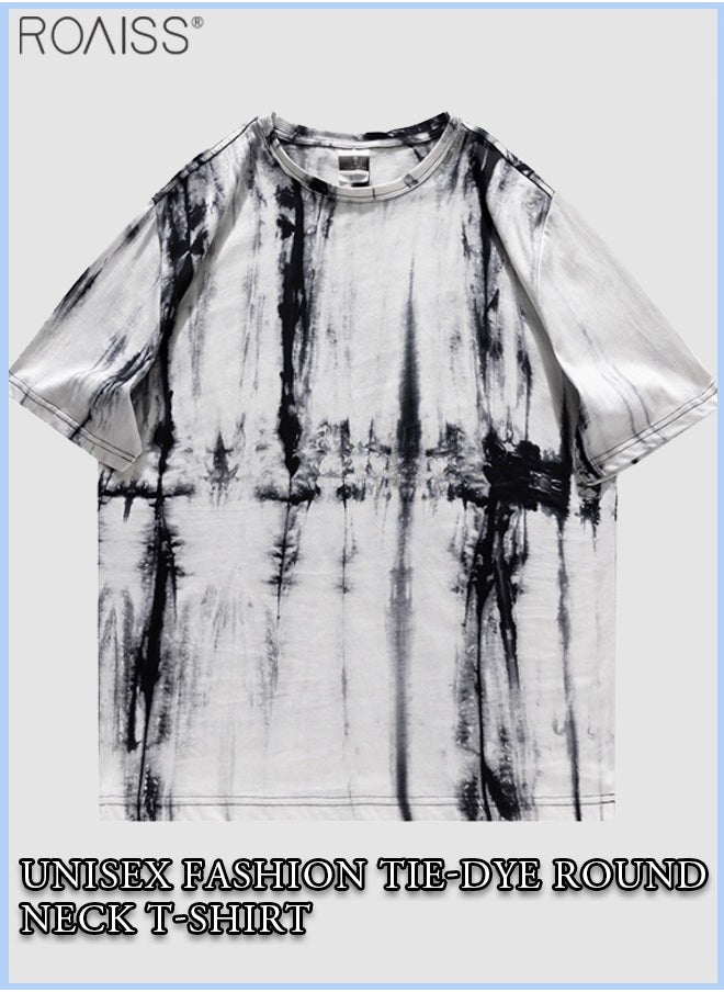 Tie Dye Tee Mens Fashion Casual Basic Short Sleeve Henley T-Shirts