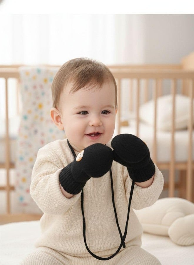 FAMWRAPZ Woolen Winter Gloves for New Born Baby Girls & Boys, fits for 0-1 years, Cozy Critter Mittens | Soft Thermal Knit Gloves with Anti-Lost String for Infants 0-12 Months | Pack of 1 Pair - Image 4