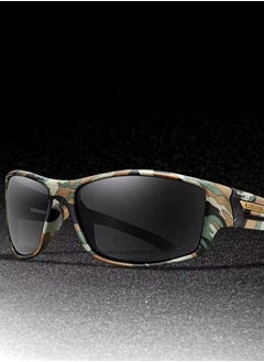 POLITE Camouflage Green Military Style Sunglass for Men and Women, UV400 Polarized Outdoor Sunglasses for Cycling, Fishing, Hunting, Running, Offroad Driving  - Image 2