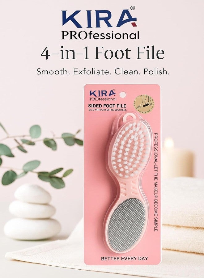 KIRA Professional Sided Foot File, Double Sided, Scrubber and Metal File, Blue - Image 2