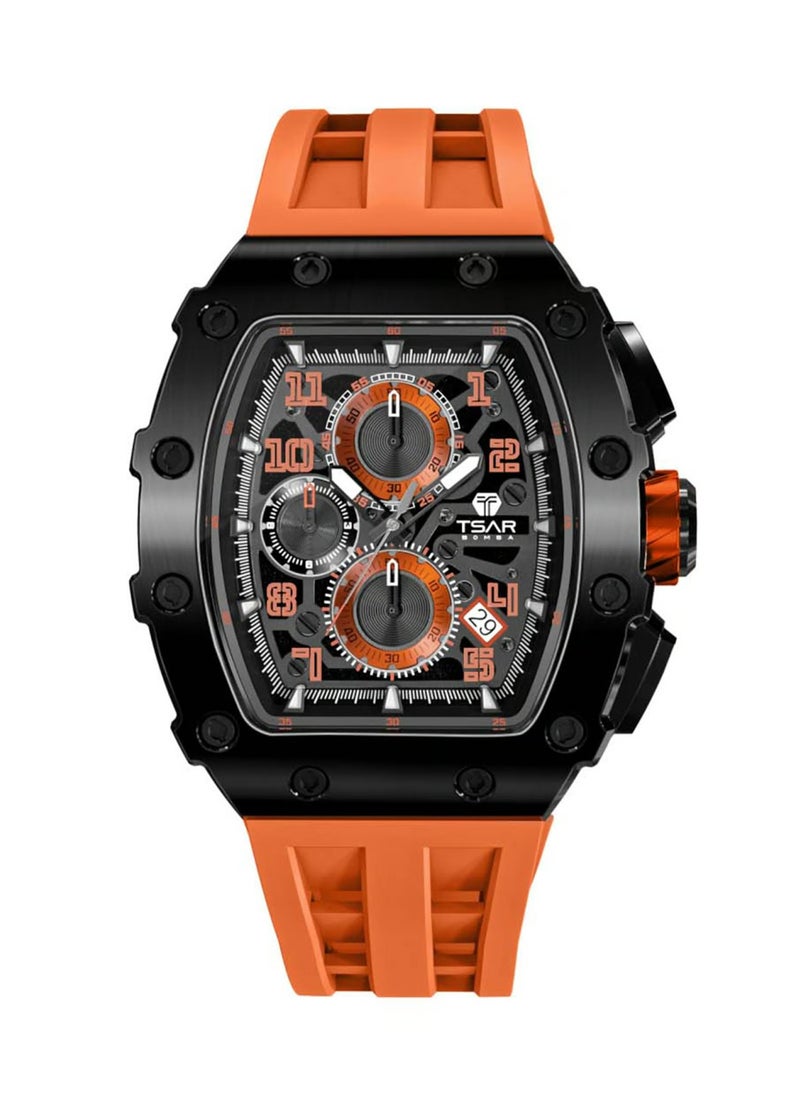 TSAR BOMBA - Men's Chronograph Luminous Dial Sapphire Crystal Watch - TB8204Q-12 - 43mm - Image 1