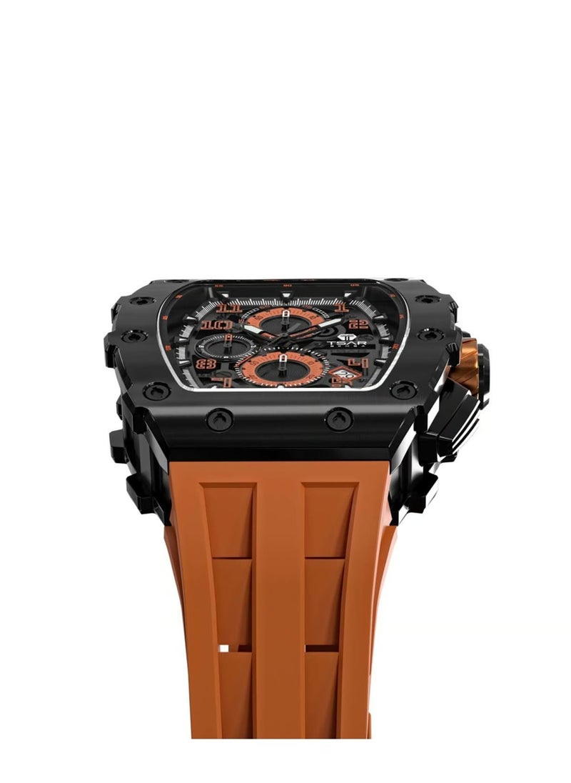 TSAR BOMBA - Men's Chronograph Luminous Dial Sapphire Crystal Watch - TB8204Q-12 - 43mm - Image 1