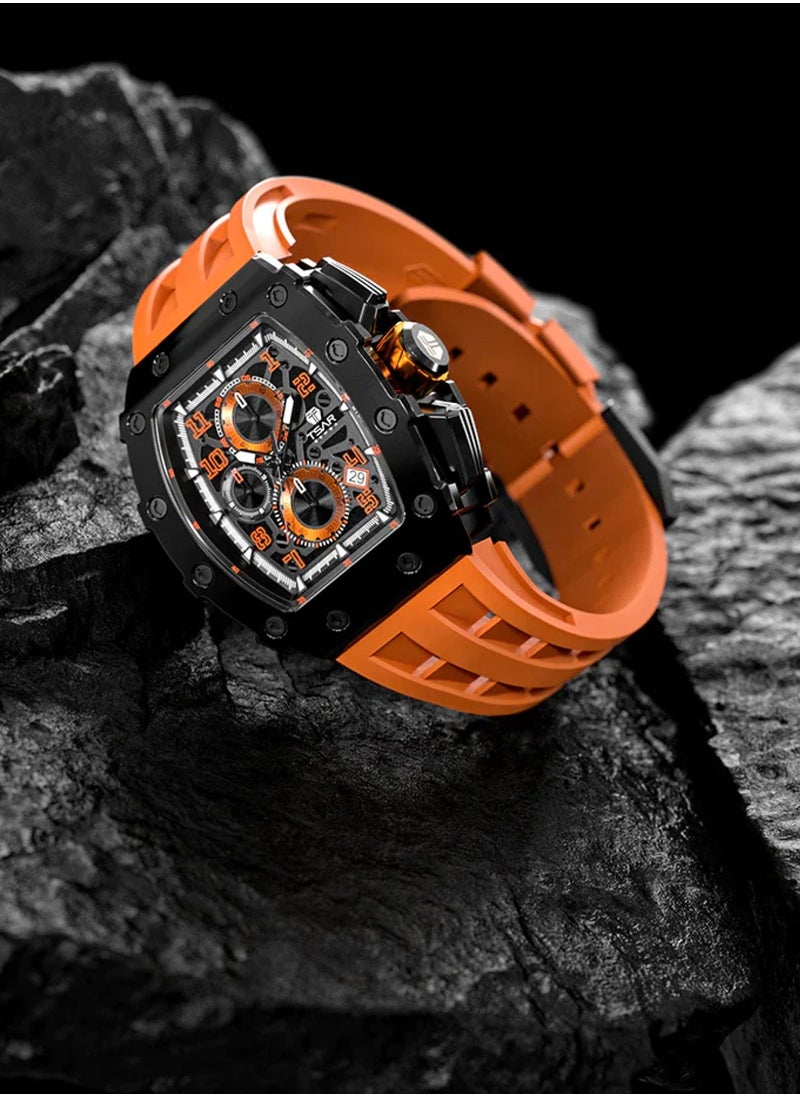 TSAR BOMBA - Men's Chronograph Luminous Dial Sapphire Crystal Watch - TB8204Q-12 - 43mm - Image 1