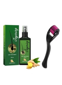 Jaysuing Hair Growth Serum Hair Lotion ,Hair Loss Treatments, Aids against Hair-thining, Hair Regrowth Treatment And Face Wrinkles And Hair Loss Treatment Roller Black/Pink  - Image 1