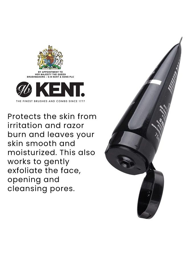 KENT كريم حلاقة كينت SCT1 بحجم السفر للرجال مع نعومة المنثول. لا مزيد من الجروح أو الحروق. الحجم المثالي للسفر أو المنزل. كريم حلاقة للرجال رائع للبشرة الحساسة (2.6 أونصة) - Image 1