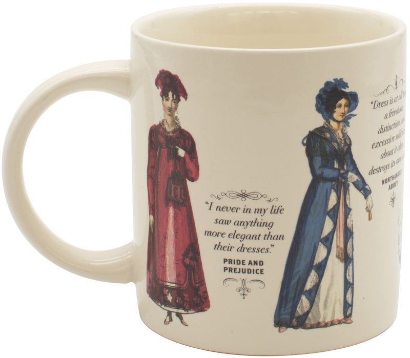 The Unemployed Philosophers Guild Jane Austen Finery Color Changing Mug - Coffee Transforms Day Attire To Show Evening Gowns, Comes in Gift Box, 12 oz - Image 4