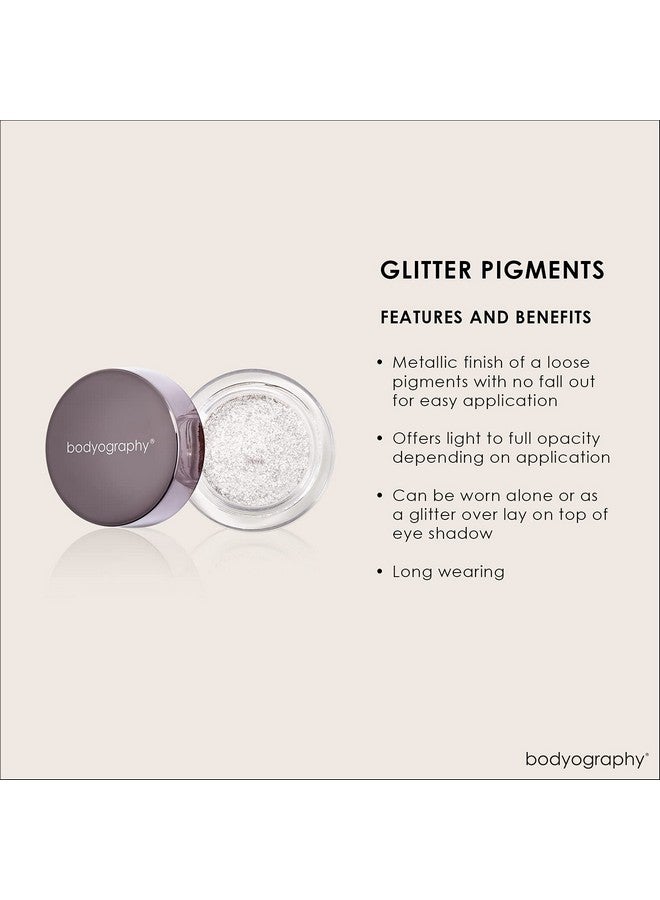 Bodyography Glitter Pigment - Halo Silver Diamond for Women - 0.105 oz Eye Shadow - Image 3