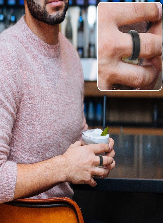 BOTOMALL 7 عبوات غلاف سيليكون متوافق مع حلقة أورا جين 3 4 وحلقة سامسونج جالاكسي - واقي ناعم رقيق مرن للتمارين الرياضية للرجال والنساء - Image 5