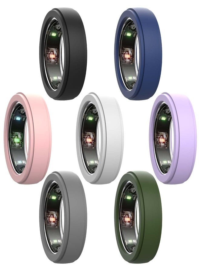 BOTOMALL 7 عبوات غلاف سيليكون متوافق مع حلقة أورا جين 3 4 وحلقة سامسونج جالاكسي - واقي ناعم رقيق مرن للتمارين الرياضية للرجال والنساء - Image 1