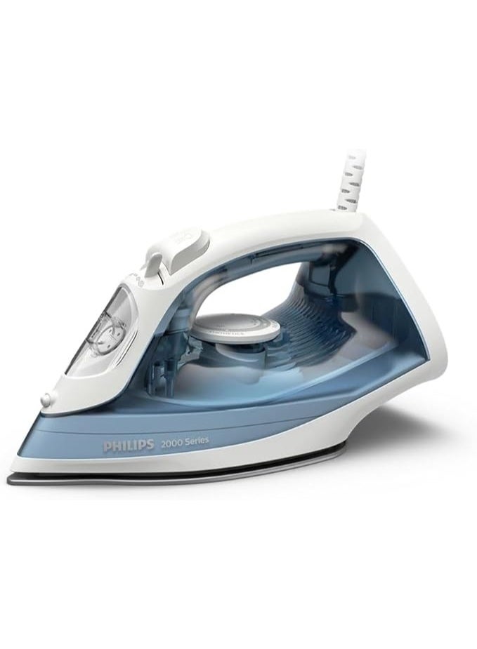 Philips 2000 Series Steam Iron, Non-stick soleplate, 4 steam settings, 250 ml water tank, 2000W, Sea Blue 250 ml 2000 W DST2010/20 Blue - Image 1