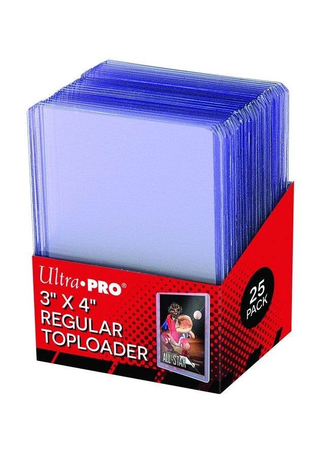 ألترا برو Ultra Pro 3 "× 4" محمل علوي عادي شفاف 25 قيراط لوادر علوية للبطاقات واقيات بطاقات البيسبول أكمام بلاستيكية صلبة - Image 1